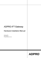 ADPRO iFT Hardware Installation Manual