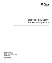 Sun Microsystems Sun Fire 880 Rack Mounting Manual