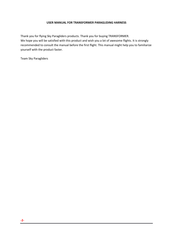 SKY PARAGLIDERS TRANSFORMER User Manual