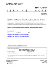 Keysight Technologies E5071C ENA Series Service Note