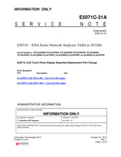 Keysight Technologies E5071C Service Note
