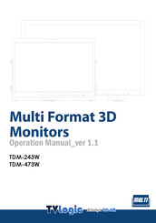 TV Logic TDM-243W Operation Manual