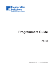 Presentation Switchers PS190 Programmer's Manual