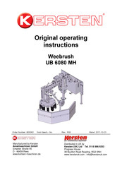 Kersten UB 6080 MH Original Operating Instructions