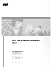 Cisco ONS 15327 User Documentation