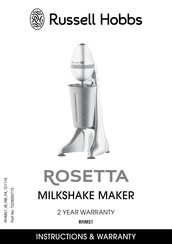 Russell Hobbs ROSETTA RHMS1 Instructions & Warranty