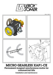 Leroy Somer MICRO GEARLESS XAP1-CE Installation And Maintenance Manual