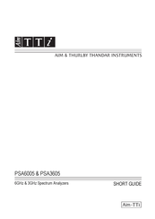 Aim TTi PSA6005 Short Manual