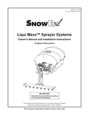 SnowEx Liqui Maxx TSA-1250 Owner's Manual And Installation Instructions