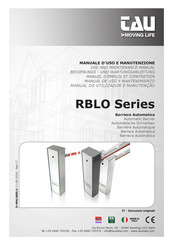 tau RBLO-E Use And Maintenance Manual