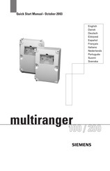 Siemens MultiRanger 100 Quick Start Manual