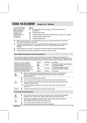 Unitronics V200-18-E3XBW Manual