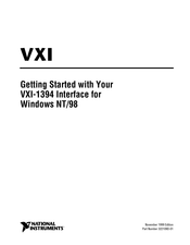 National Instruments VXI-1394/G Getting Started