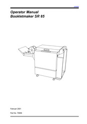Plockmatic SR85 Cover Feeder Operator's Manual