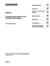 Siemens SIMATIC PCS 7 FOUNDATION Fieldbus Commissioning Manual