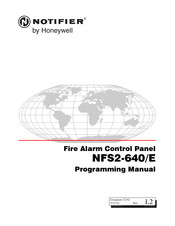 Honeywell Notifier NFS2-640/E Programming Manual