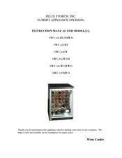 Summit Appliance SWC-6GWSHWO Instruction Manual