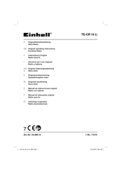 EINHELL TE-CR 18 Li Original Operating Instructions