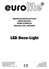 EuroLite LED Deco-Light User Manual