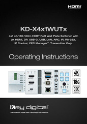 Key Digital KD-X4x1WUTx Operating Instructions Manual