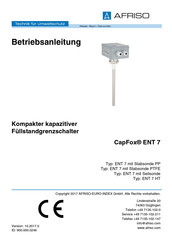 afriso CapFox ENT 7 HT Operating Instructions Manual