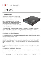 XP PLS60010010 User Manual
