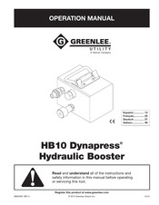 Greenlee HB10 Dynapress Operation Manual