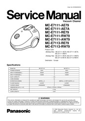 Panasonic MC-E7111-AW79 Service Manual