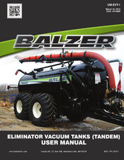 BALZER ELIMINATOR VACUUM TANK 7650 User Manual