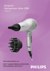Philips Beauty Hydraprotect Salon 2000 HP4879 Manual
