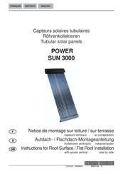 DeDietrich POWER SUN 3000 Instructions For Roof-Surface / Flat Roof Installation