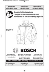Bosch GHJ12V-1 Operating/Safety Instructions Manual