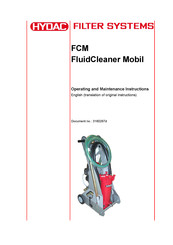 Hydac FluidCleaner Mobil FCM Series Operating And Maintenance Instrutions