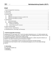 Pfannenberg Quadro LED-TL Operating Instructions Manual