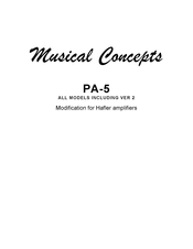 Musical Concepts PA-5 Manual