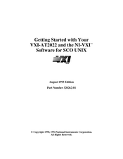 National Instruments VXI-AT2022 Getting Started