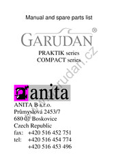 Anita Garudan COMPACT B Manual And Spare Parts List