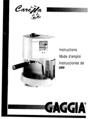 Gaggia Carezza Series Instructions Manual