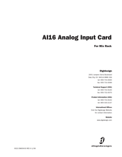 DigiDesign AI16 Quick Start Manual