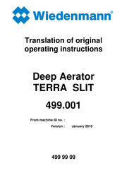 Wiedenmann TERRA SLIT Operating Instructions Manual