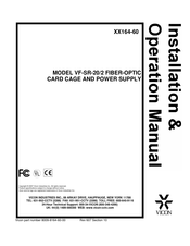 Vicon VF-SR-20/2 Installation & Operation Manual
