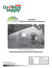 FarmTek Growers Supply GrowSpan Gothic Pro 113839R Manual