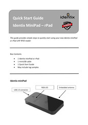 Identix miniPad Quick Start Manual