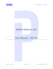 OptiPro Systems ePx 200 User Manual