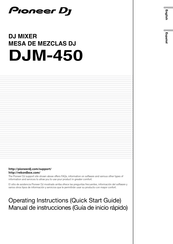 Pioneer DJM-450 Operating Instructions, Quick Start Manual
