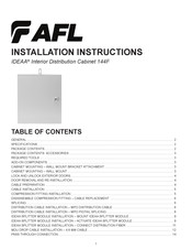 AFL IDEAA 144F Installation Instructions Manual