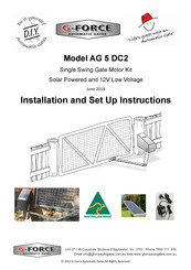 G-Force AG 5 DC2 Installation And Setup Instructions