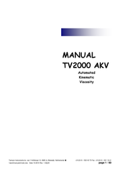 Tamson Instruments TV2000 AKV Manual