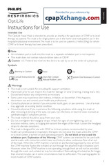 Philips Respironics OptiLife Instructions For Use Manual