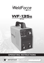 Weldclass WeldForce WF-135s stick Operating Instructions Manual